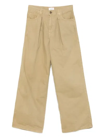 Haikure Candy Twill Trousers In Brown