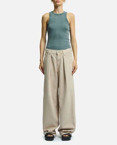 Haikure Candy Twill Wide Pants In Neutrals