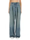 Haikure Candy Pleated Boyfriend Jeans In Blue