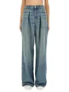 Haikure Candy Pleated Boyfriend Jeans In Blue