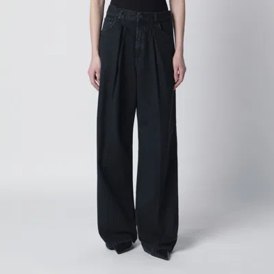 Haikure Carbon Candy Pleated Jeans In Black