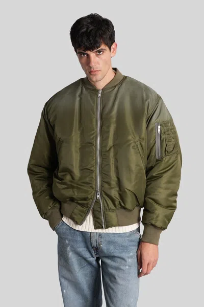 Haikure Chad Ito Bomber Jacket In Green Nylon