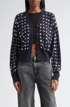 Haikure Chelsea Studded Merino Wool Cardigan In Blue