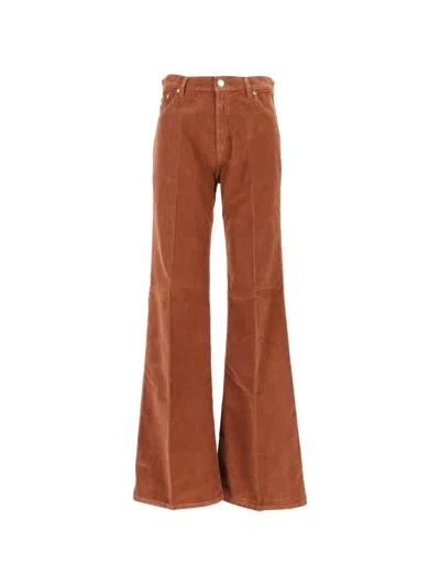 Haikure Brown Regular High Rise Jeans In Animal Print