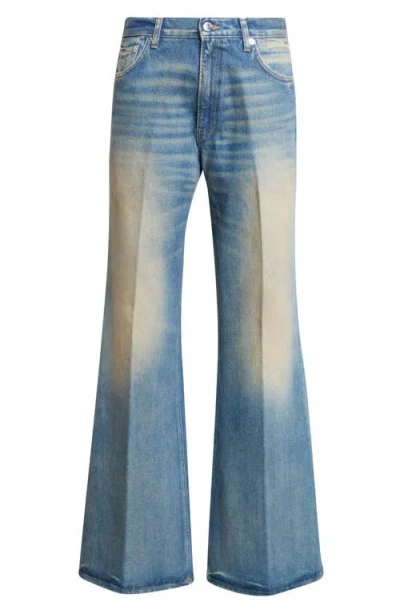 Haikure Clara Relaxed Fit Flare Jeans In Blue