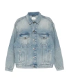 Haikure Clay Broken Celestial Distressed Logo Patch Jacket In Blue