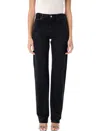 Haikure Womens New Bassano Black Bonnie Logo Leather-patch Wide-leg High-rise Denim Jeans In Bassano Black