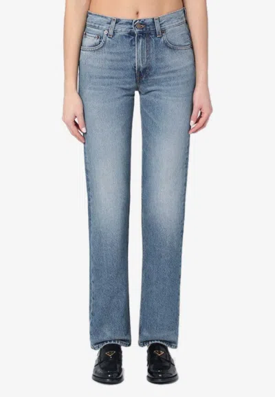 Haikure Cleo Straight-leg Jeans In Blue