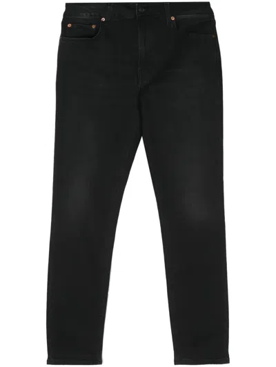 Haikure Stone-wash Tapered Jeans In Black