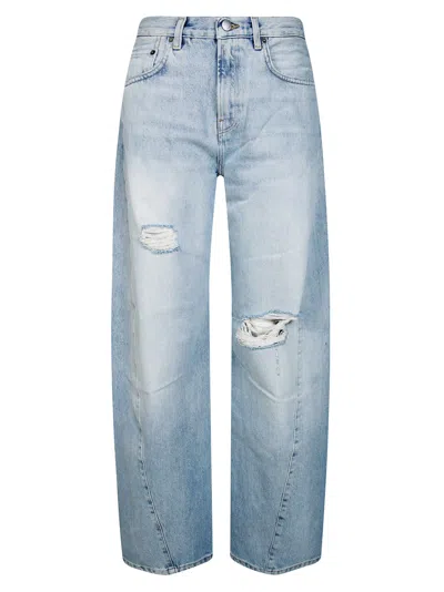 Haikure Clyde Double Denim Jeans For Women In Blue