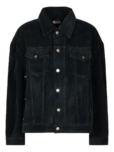 Haikure Corduroy Button Jacket In Black