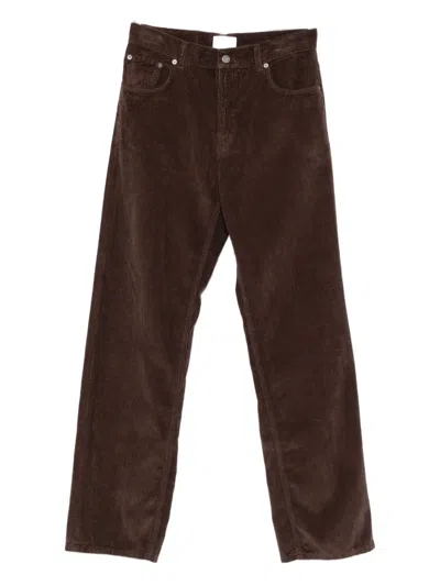 Haikure Corduroy Cotton Trousers In Brown