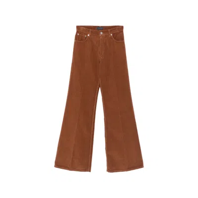 Haikure Corduroy Flared Trousers In Brown