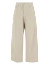 Haikure Oversized Velvet Trousers Belt Loops In Brown
