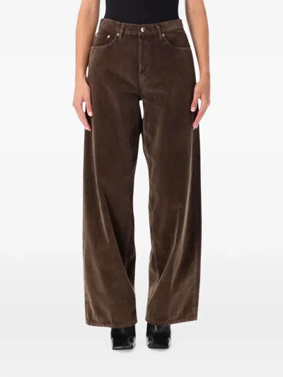 Haikure Corduroy Wide-leg Trousers In Brown