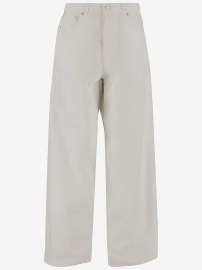 Haikure Cotton And Linen Jeans In Neutral