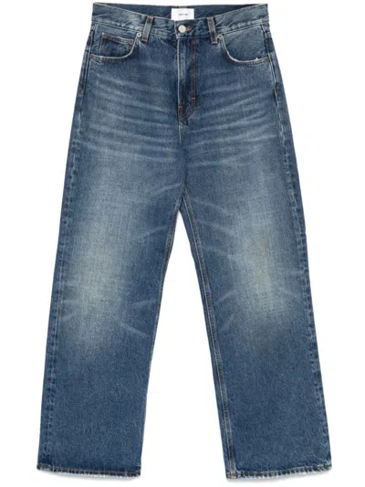 Haikure Cotton Belt Loops With Five Pockets For Women In Blue