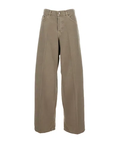 Haikure Cotton-blend Jeans In Brown