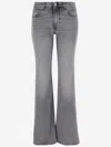 Haikure Straight Leg Trousers With Belt Loops In Gray
