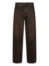 Haikure Brown Vintage Effect Korea Jeans In Brown