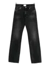 Haikure 'korea' Grey Jeans With Faded Effect And Logo Patch On The Back In Cotton Woman In Brown