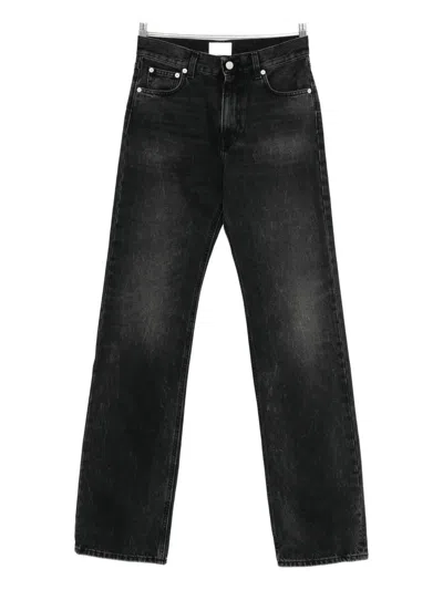 Haikure 'korea' Grey Jeans With Faded Effect And Logo Patch On The Back In Cotton Woman In Black