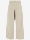 Haikure Oversized Velvet Trousers Belt Loops In Brown