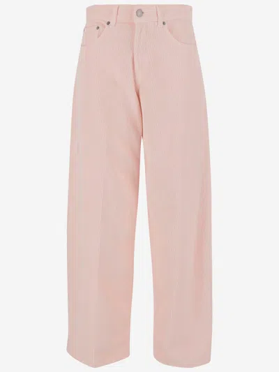 Haikure Cotton Pants In Pink