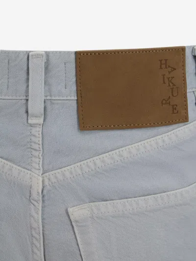 Haikure Cotton-linen Blend Jeans In Gray