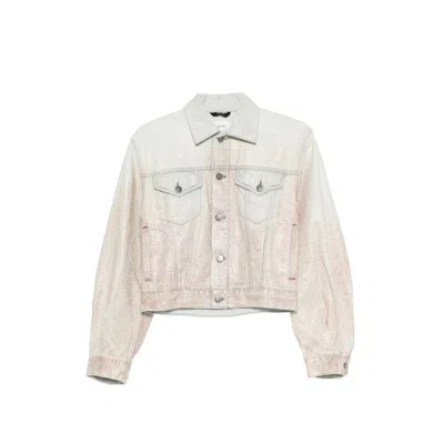 Haikure Cotton-lyocell Denim Cropped Jacket In Multi