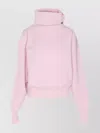 Haikure Cozy High Neck Long Sleeve Knitwear In Pink