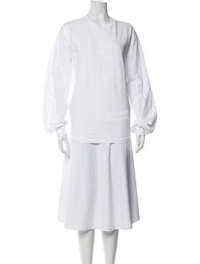 Pre-owned Haikure Crew Neck Long Sleeve T-shirt In White