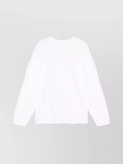 Haikure Crew Neck Straight Hem Long Sleeve Top