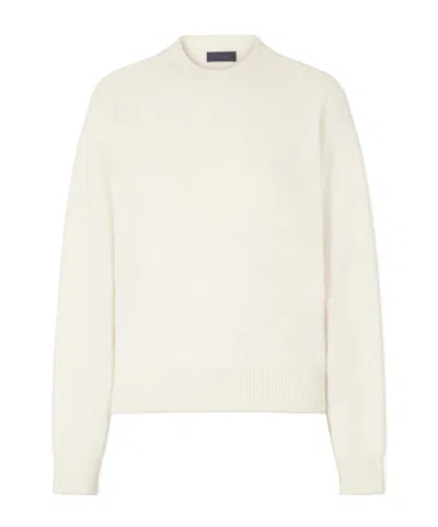 Haikure Rose Wool And Cashmere-blend Sweater In White