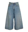 Haikure Knee-length Denim Shorts In Blue