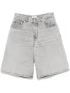 Haikure Grey Fog Becky Shorts With Faded Effect