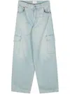 Haikure Denim Cargo Pants In Blue
