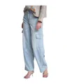 Haikure Denim Cargo Pants In Gray