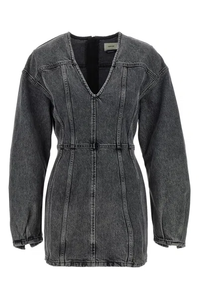 Haikure Denim Dress In Gray