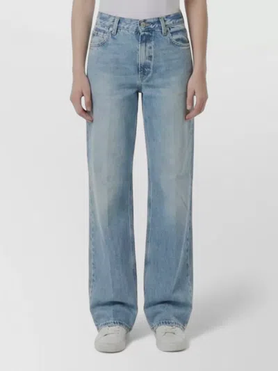 Haikure Denim High-rise Straight-leg Regular-fit Jeans In Blue