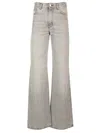 Haikure Straight Leg Trousers With Belt Loops In Grey