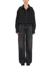 Haikure Tessie Denim Jumpsuit In Black