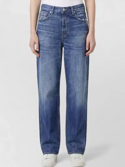 Haikure Denim Mid-rise Wide-leg Jeans In Blue