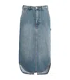 Haikure Denim Piper Midi Skirt In Blue