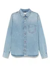 Haikure Long Sleeve Denim Shirt In Blue