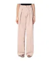 Haikure Denim Trousers With Belt Loops In Pink
