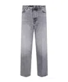 Haikure Straight Leg Trousers Belt Loops In Gray