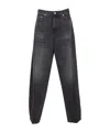 Haikure Wide Leg Five Pocket Trousers With Patch In Black