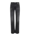 Haikure Five-pocket Trousers With Belt Loops And Rivets In Black