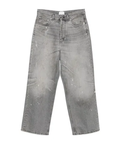 Haikure Denim Trousers With Belt Loops In Blue